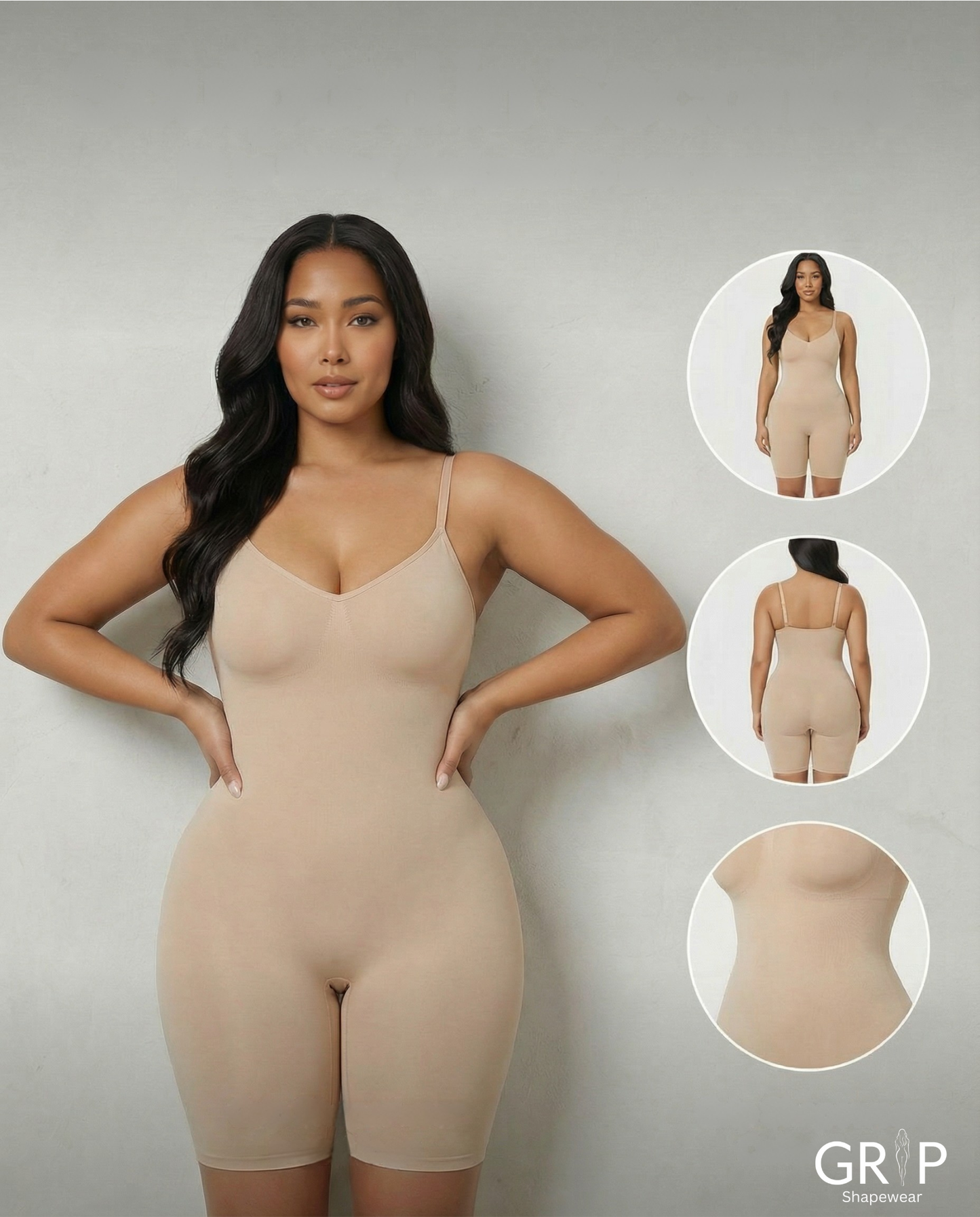 Seamless Grip    Mid-Thigh Bodysuit